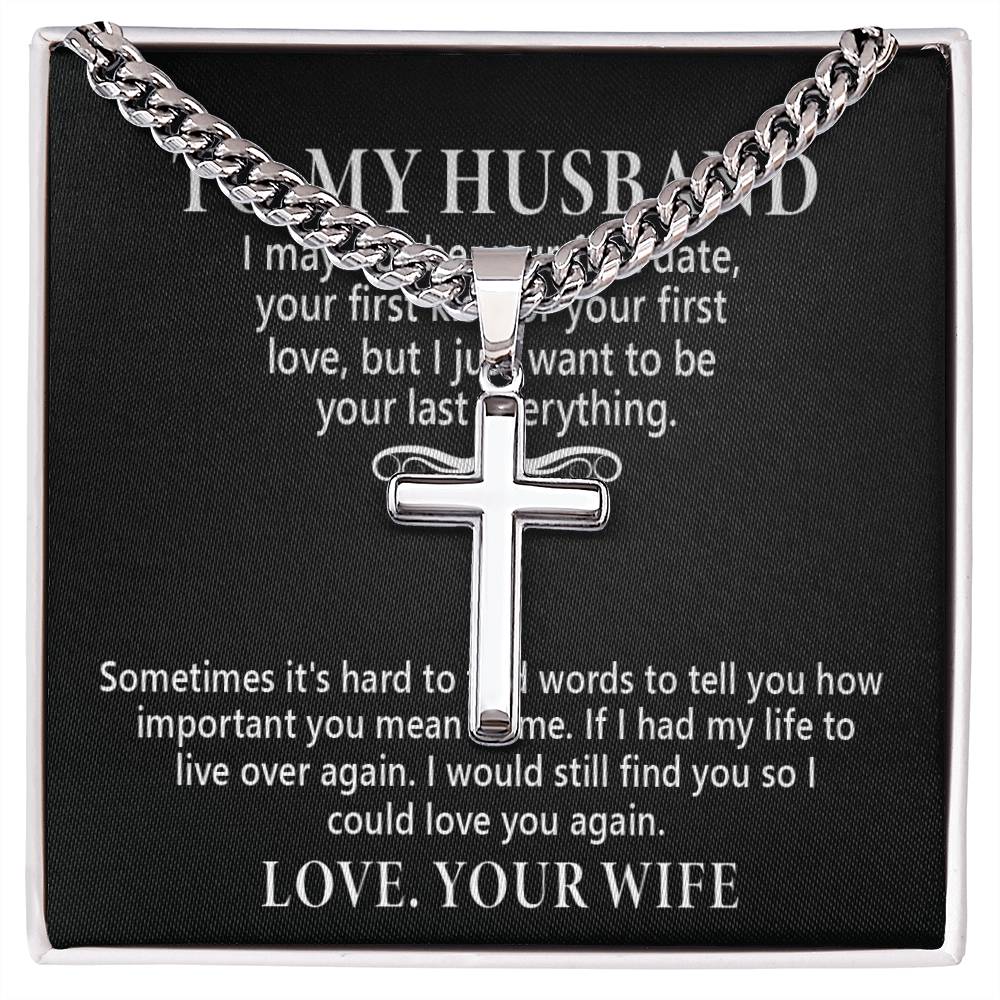Cuban link chain with Cross